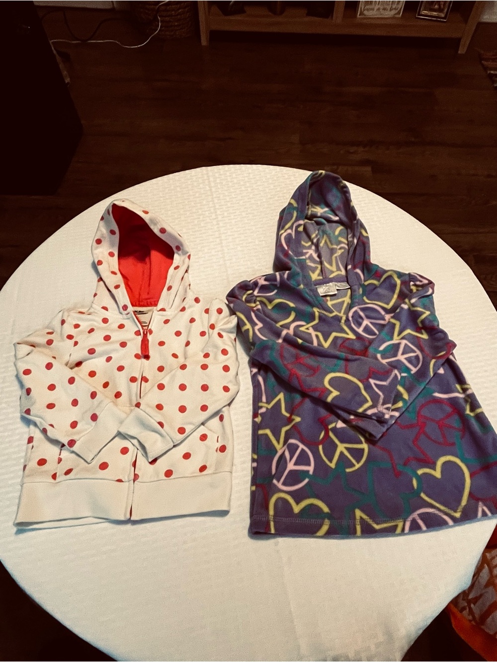 Girls 2T Hoodie Bundle – OshKosh Polka Dot & Koala Kids Peace Hearts